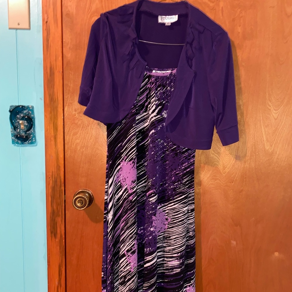 Size 8 studio 1 long dress with cover up